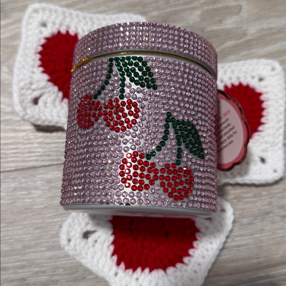 Bling 🍒 Cherry Vanilla Body Butter Moisturizing in Rhinestone Container New - Picture 4 of 6